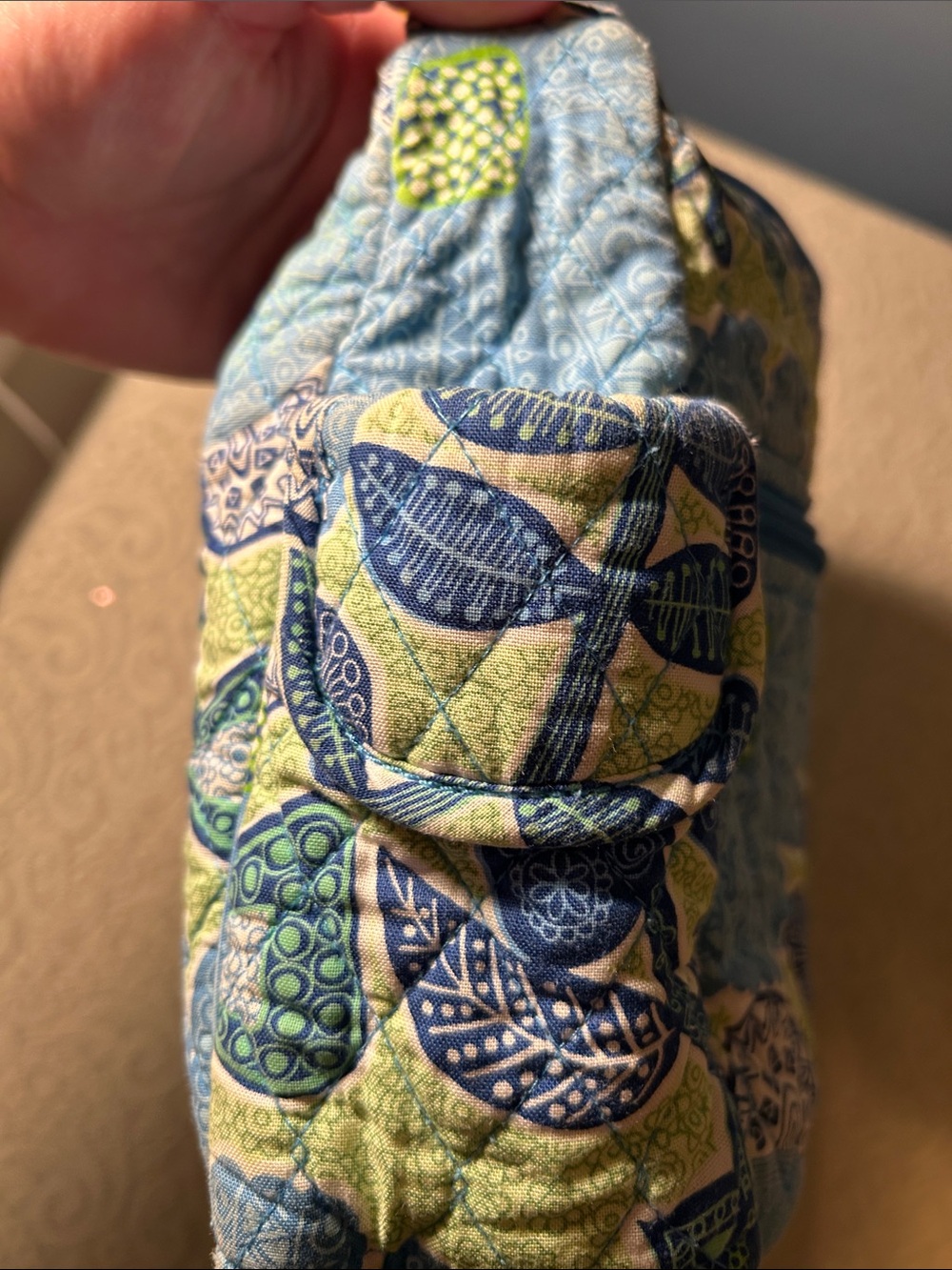 Vera Bradley Quilted Floral Crossbody Bag in Blue and Green - Picture 3 of 8